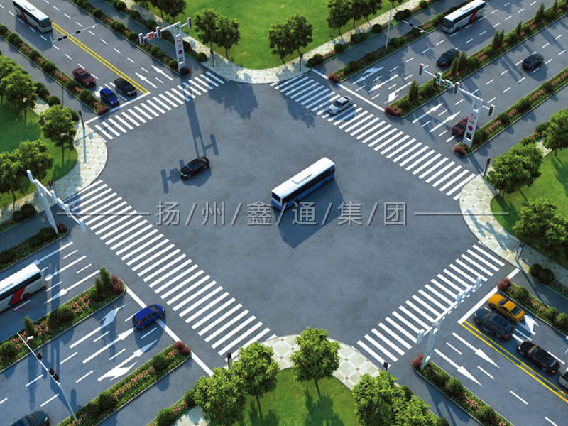 雙向六車(chē)道十字路口信號(hào)燈方案